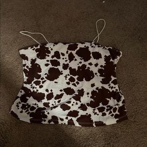 Rue21 Brown and White Camisole Top cropped